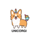 Unicorn og corgi udgør forsiden til reklamebureauet i Næstved